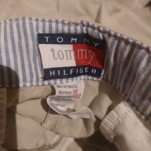Vintage Tommy Hilfiger Women's Summer Pants Size 16 Chino Khaki